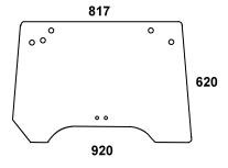 Heckscheibe für John Deere LX-Kabinen - ER047939