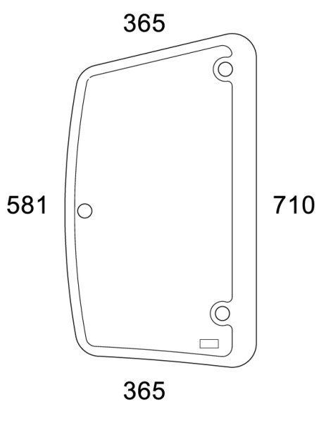 Seitenscheibe rechts ausst. für DeutzAgrotron (0.012.1436.0)