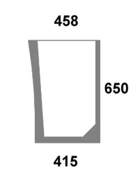 Frontscheibe unten links für Case IH Kabine CX, MX, MXC