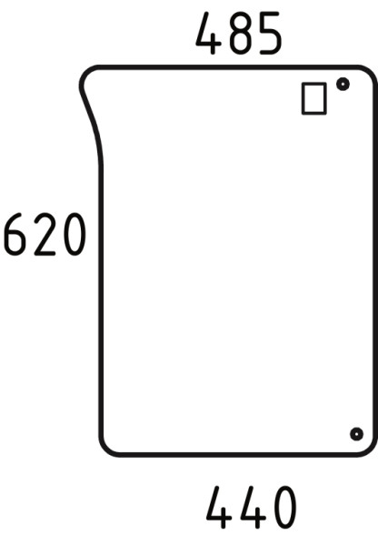 Frontscheibe unten links für John Deere (L171333, L151752)