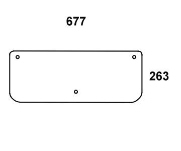 Heckscheibe unten für Case/Steyr (3223785R1)