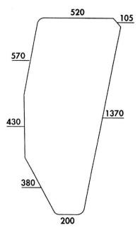 Türscheibe rechts für New Holland Serie CS (5125 038)