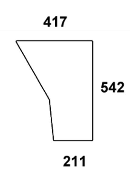 Türscheibe unten geeignet für IHC Silent S3 Kabine