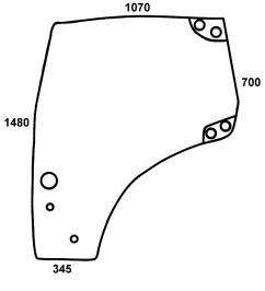 Türscheibe links für Case / Steyr (8202 7357)