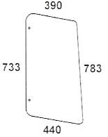 Seitenscheibe rechts/links für John Deere (RT 6005010162)