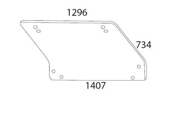 Heckscheibe für New Holland (5129357)