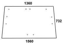 Heckscheibe für Fritzmeier Kabinen M711 / 711 (520659),Deutz