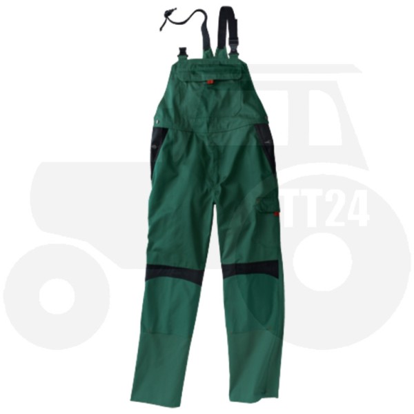 Latzhose moosgrün/schwarz, Gr. 46