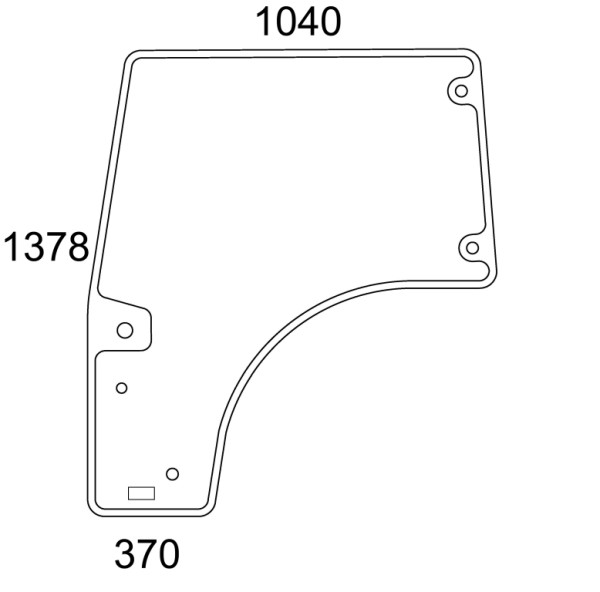 Türscheibe links für Deutz (0.015.5691.0/40 )