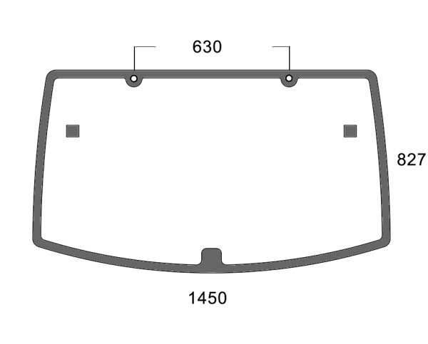 Heckscheibe für John Deere (AL212195, AL209501)