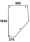 Türscheibe hinten für Massey Ferguson (3389398M2)