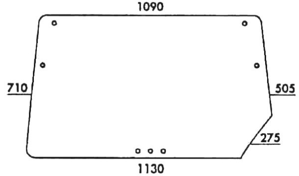 Heckscheibe für DX-Serie; für Deutz