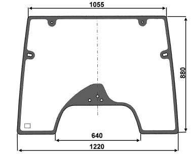 Frontscheibe passend für New Holland und Steyr (47110838)