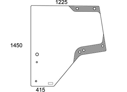 Panoramatürscheibe links für John Deere (L212967,L209795)