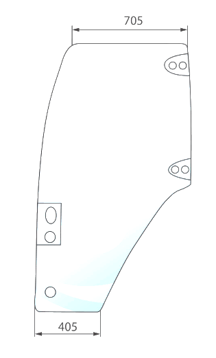 Türscheibe links für Case / New Holland (82019226)