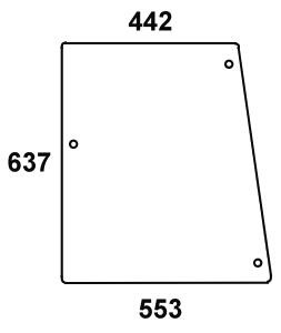 Seitenscheibe links/rechts für Case/Steyr (3223776R1)