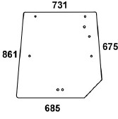 Heckscheibe passend für Massey Ferguson