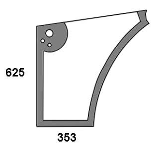 Türscheibe links unten für New Holland (5089551)