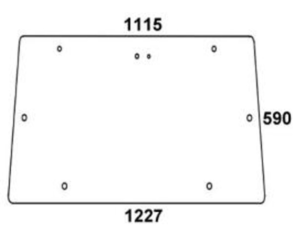 Heckscheibe passend für MF / Massey-Ferguson