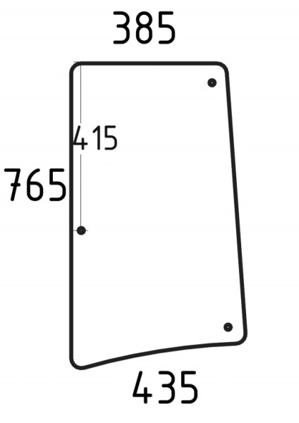 Seitenscheibe links passend für John Deere (L78537)