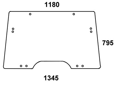 Frontscheibe passend für John Deere; Serie 6000