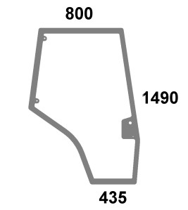 Türscheibe rechts passend für Massey Ferguson (4272775M1)