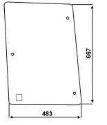 Seitenscheibe links für Case