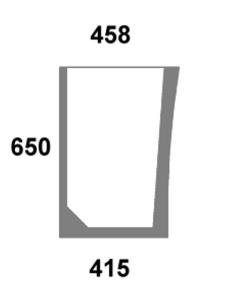 Frontscheibe unten rechts für Case IH Kabine CX, MX, MXC