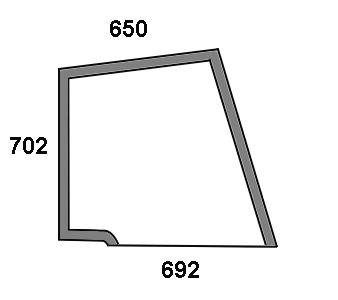 Türscheibe rechts oben für New Holland, Case (5092898)