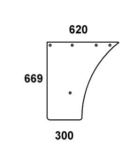 Türscheibe unten für Fendt Farmer 240S,250S,260S,275S,280S