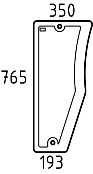 Frontscheibe unten rechts für John Deere (ER200621)