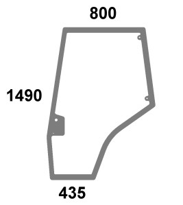 Türscheibe links passend für Massey Ferguson (4272774M1)