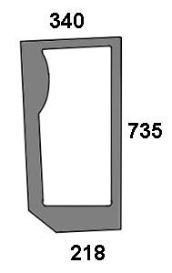Frontscheibe unten links für New Holland (82001923)