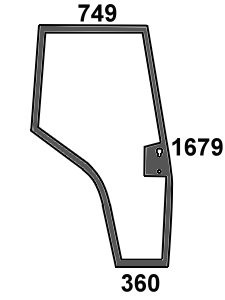 Türscheibe rechts passend für Massey Ferguson (3804658M1)