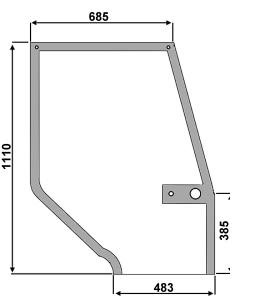 Türscheibe links für Kabine Maxxum,MaxxumPro (abJJF1020700)