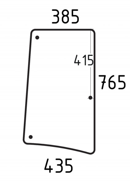 Seitenscheibe rechts passend für John Deere (L78538)