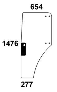 Türscheibe links passend für John Deere 5300,5400,5500