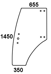 Türscheibe links für Zetor (53.369.092)