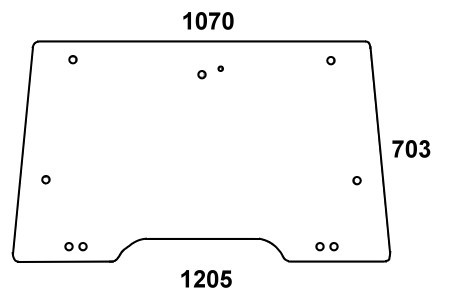 Türscheibe li.grün+ SD für Massey Ferguson (3805643M1)