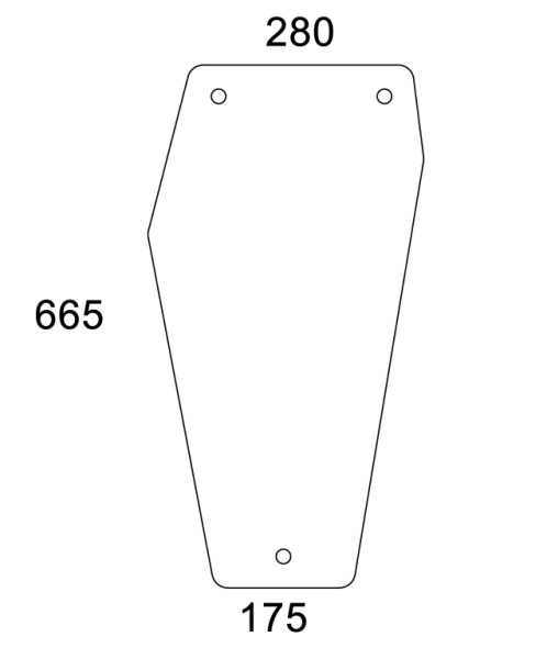 Frontscheibe unten links für Deutz (04351733)