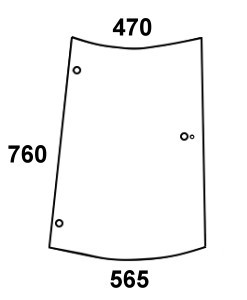 Eckscheibe rechts hinten für Fendt (816 810 040 431)