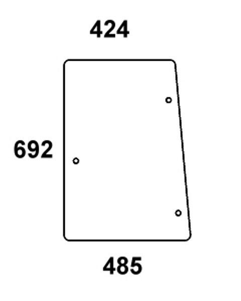 Seitenscheibe links passend für Case IH Kabine CX, MX, MXC
