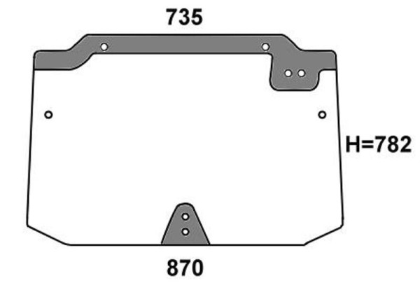 Heckscheibe für New Holland (44911502)