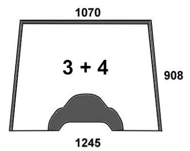 Frontscheibe für Massey Ferguson MF4000 (3806573M2)