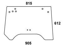 Heckscheibe für John Deere LX-Kabinen - ER047753