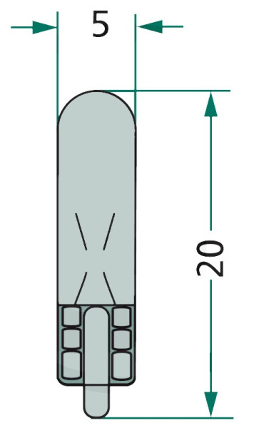 Glühlampe T5 12V 1,2W