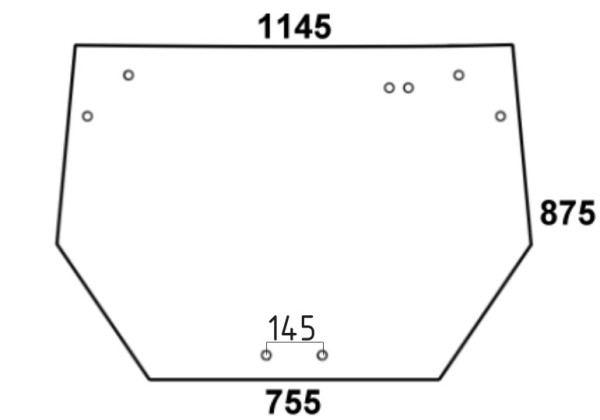Heckscheibe passend für Agroplus, Agrofarm