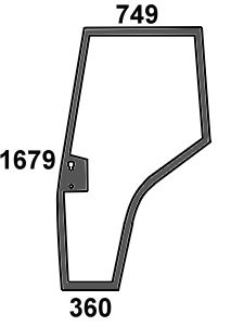 Türscheibe links passend für Massey Ferguson (3804659M1)