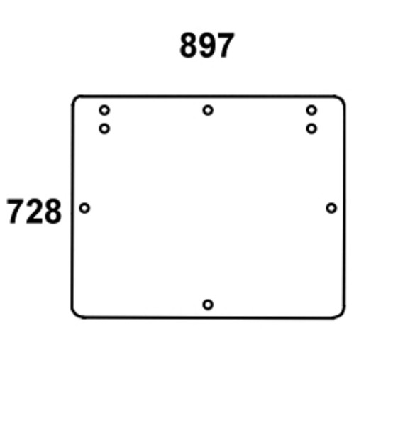 Heckscheibe oben f. New Holland (515 4756)