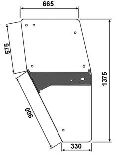 Türscheiben rechts für DX-Serie, für Deutz (0 434 7341)